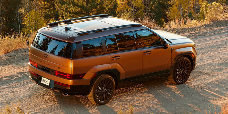 Hyundai Santa Fe on road 