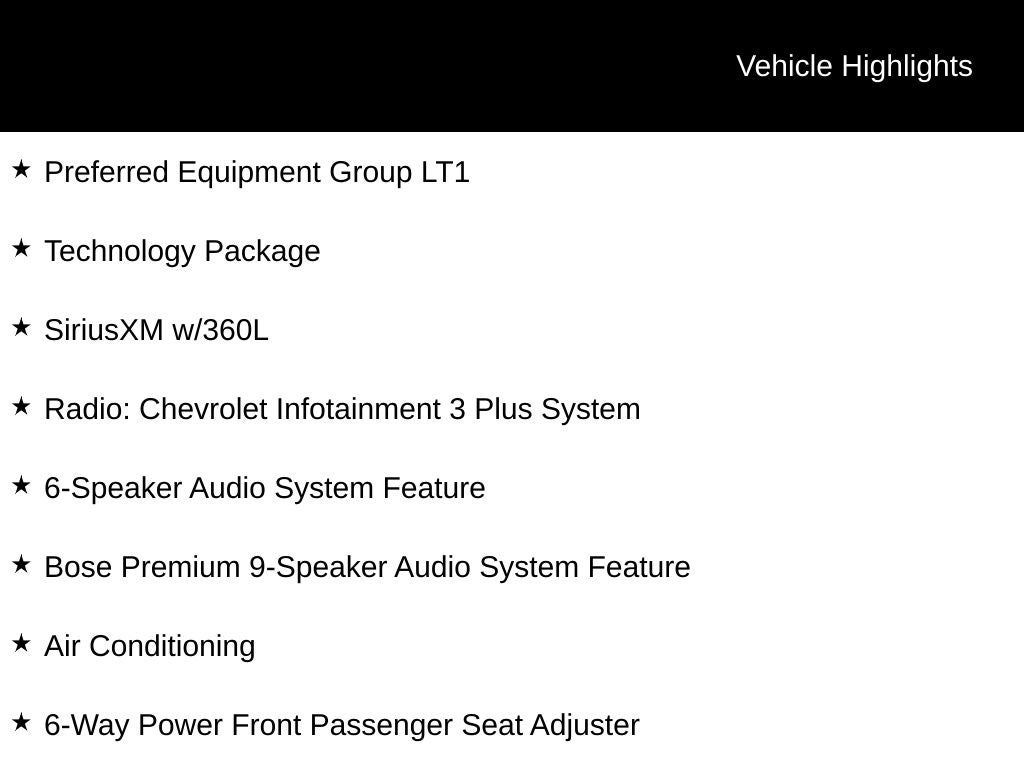 2022 Chevrolet Camaro LT1