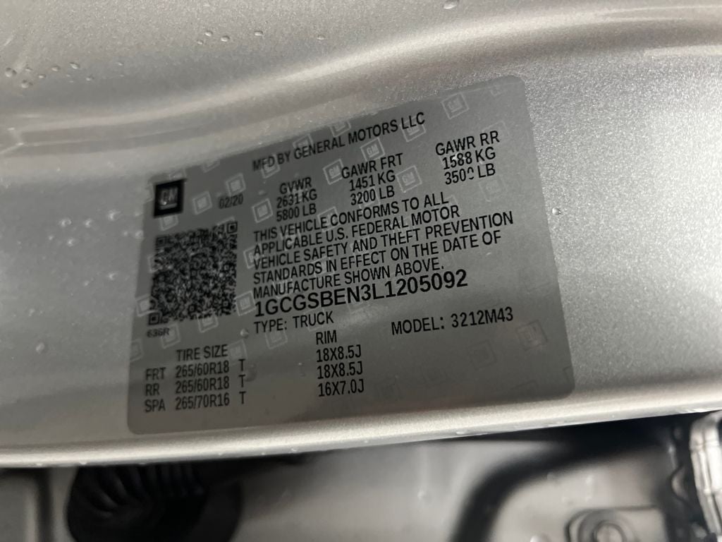 2020 Chevrolet Colorado Work Truck