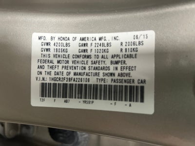 2015 Honda Accord LX