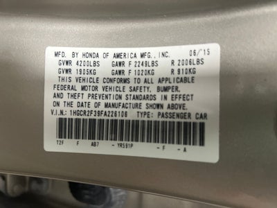 2015 Honda Accord LX