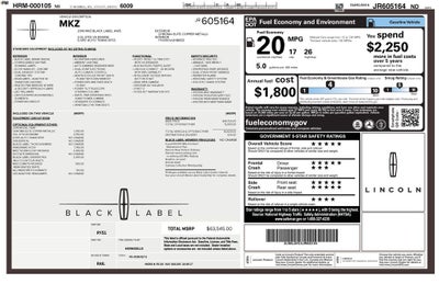 2018 Lincoln MKZ Black Label
