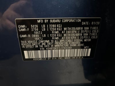 2020 Subaru Outback Onyx Edition XT