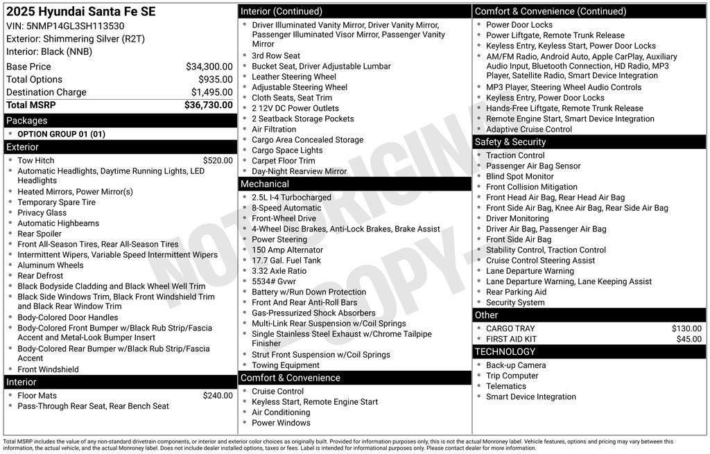 2025 Hyundai SANTA FE SE