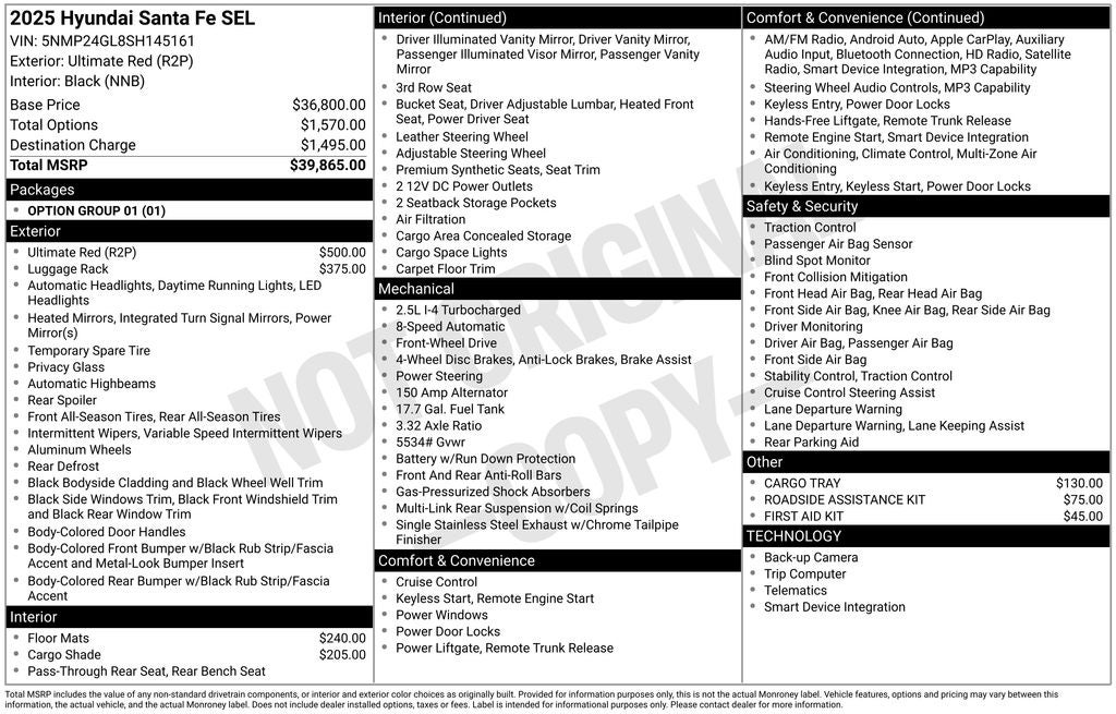 2025 Hyundai SANTA FE SEL