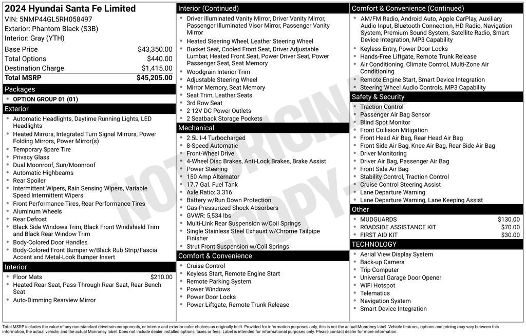 2024 Hyundai SANTA FE Limited