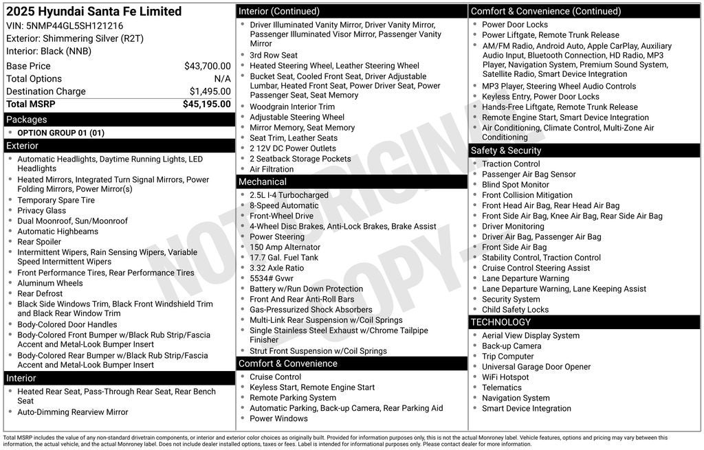 2025 Hyundai SANTA FE Limited