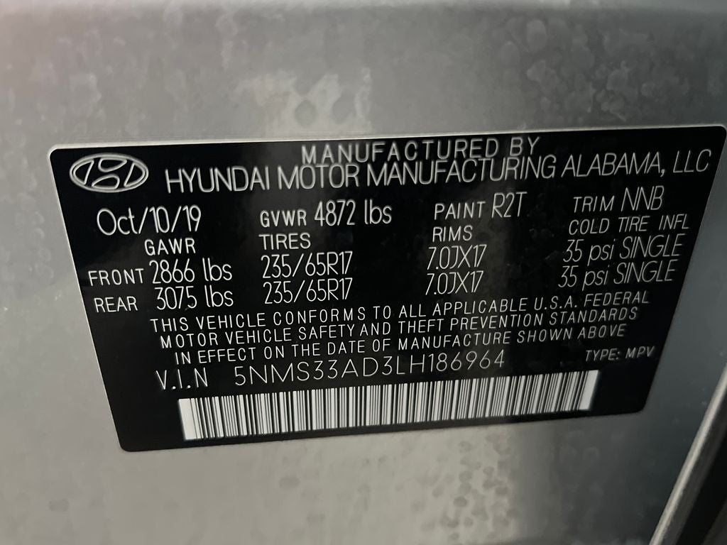 2020 Hyundai SANTA FE SEL