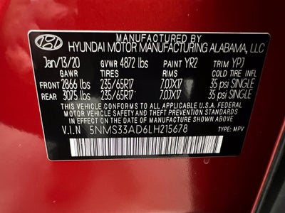 2020 Hyundai SANTA FE SEL