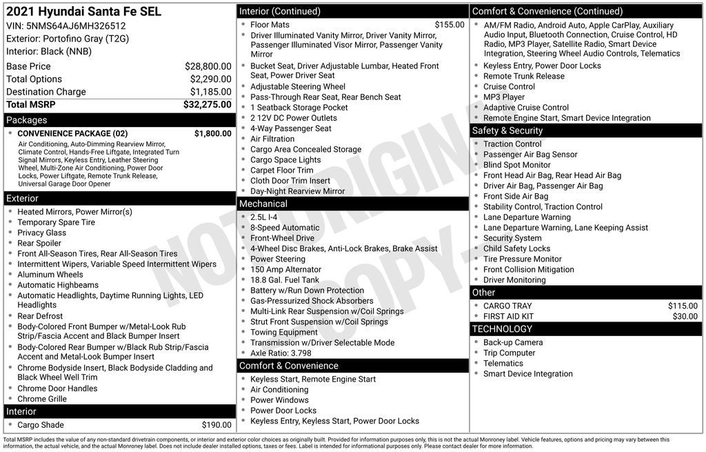 2021 Hyundai SANTA FE SEL