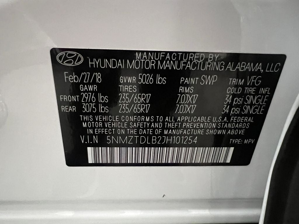 2018 Hyundai SANTA FE SPORT 2.4 Base