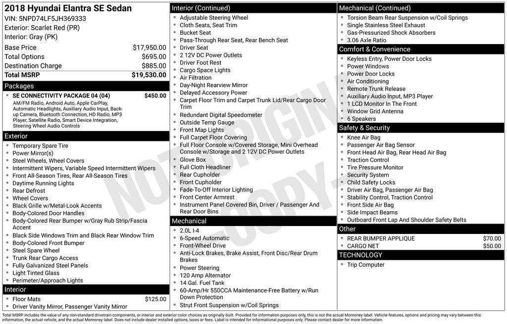 2018 Hyundai ELANTRA SE