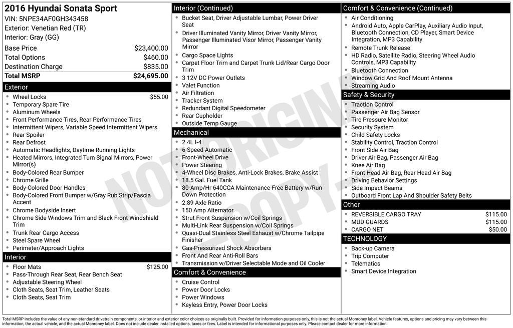 2016 Hyundai SONATA Sport
