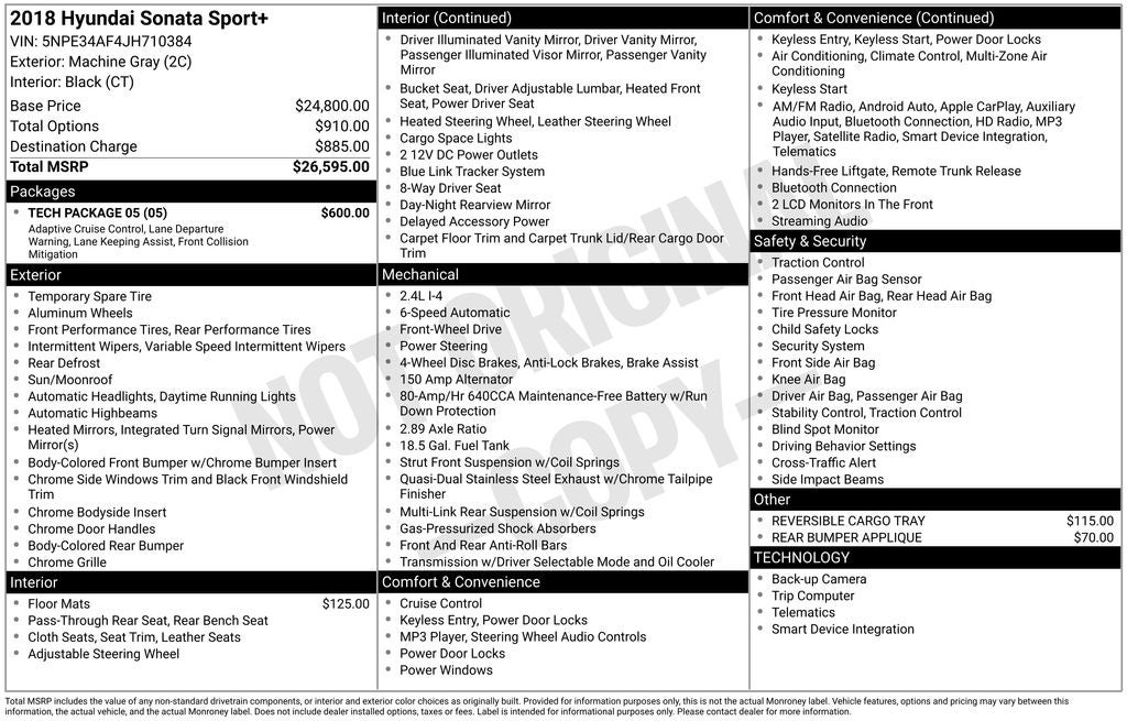 2018 Hyundai SONATA Sport+