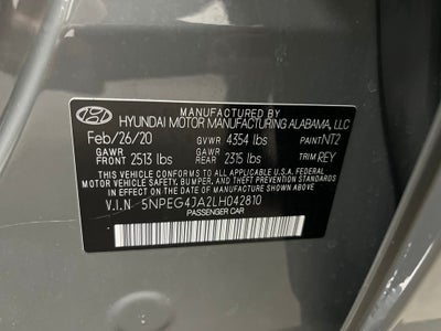 2020 Hyundai SONATA SE