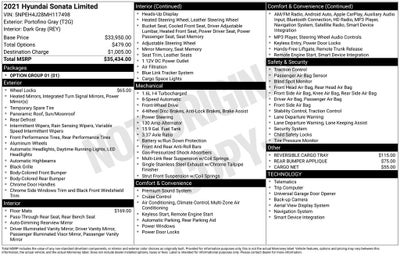 2021 Hyundai SONATA Limited