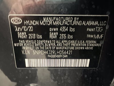 2020 Hyundai SONATA Limited