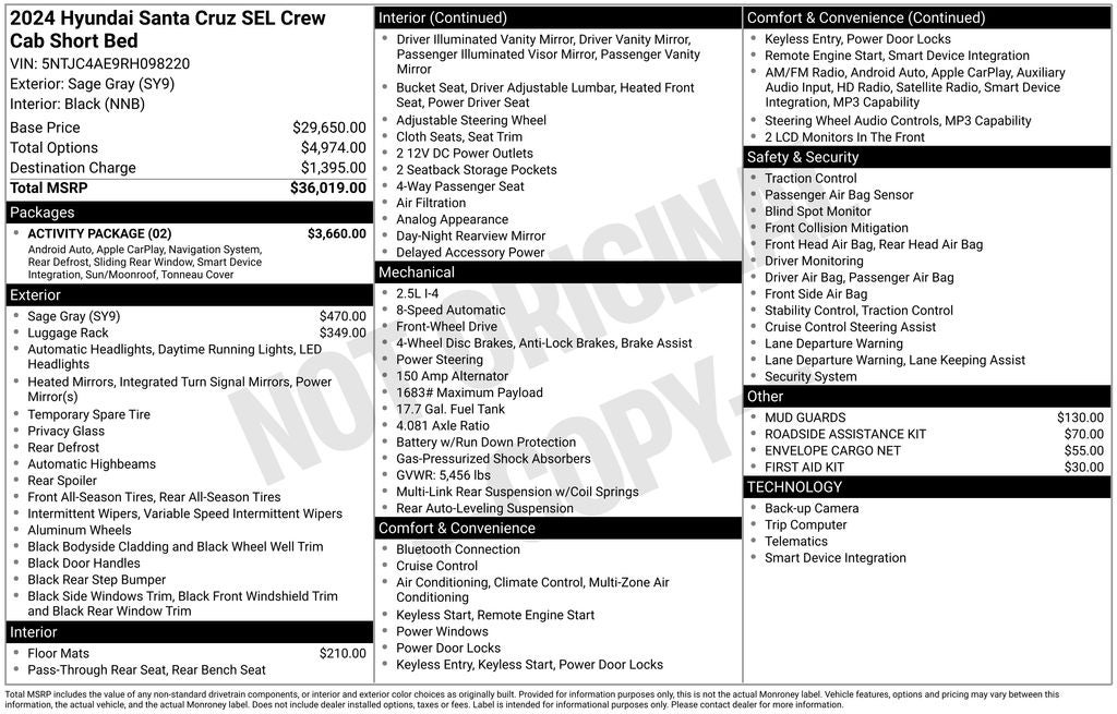 2024 Hyundai SANTA CRUZ SEL