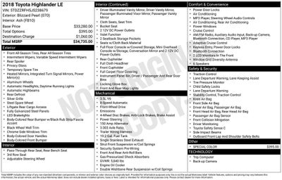 2018 Toyota Highlander LE Plus