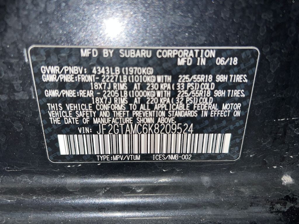2019 Subaru Crosstrek 2.0i Limited