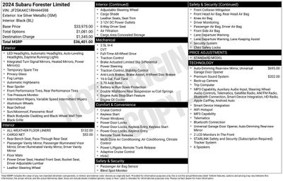 2024 Subaru Forester Limited