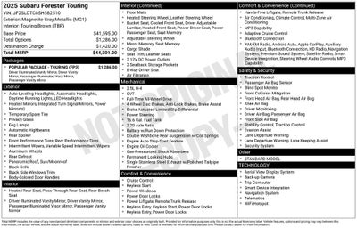 2025 Subaru Forester Touring