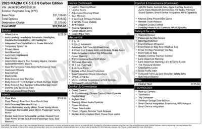 2023 Mazda Mazda CX-5 2.5 S Carbon Edition