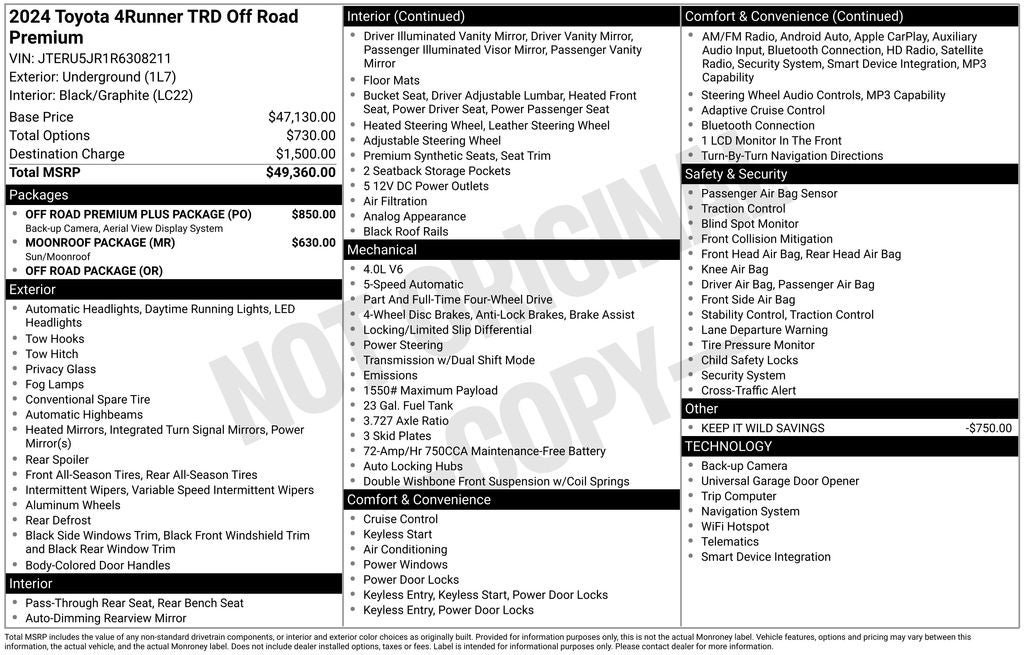 2024 Toyota 4Runner TRD Off-Road Premium