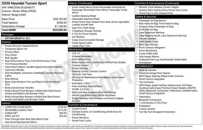 2020 Hyundai TUCSON Sport