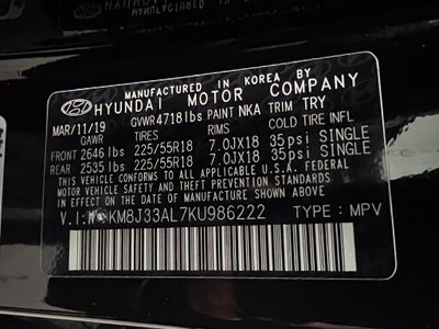 2019 Hyundai TUCSON Limited