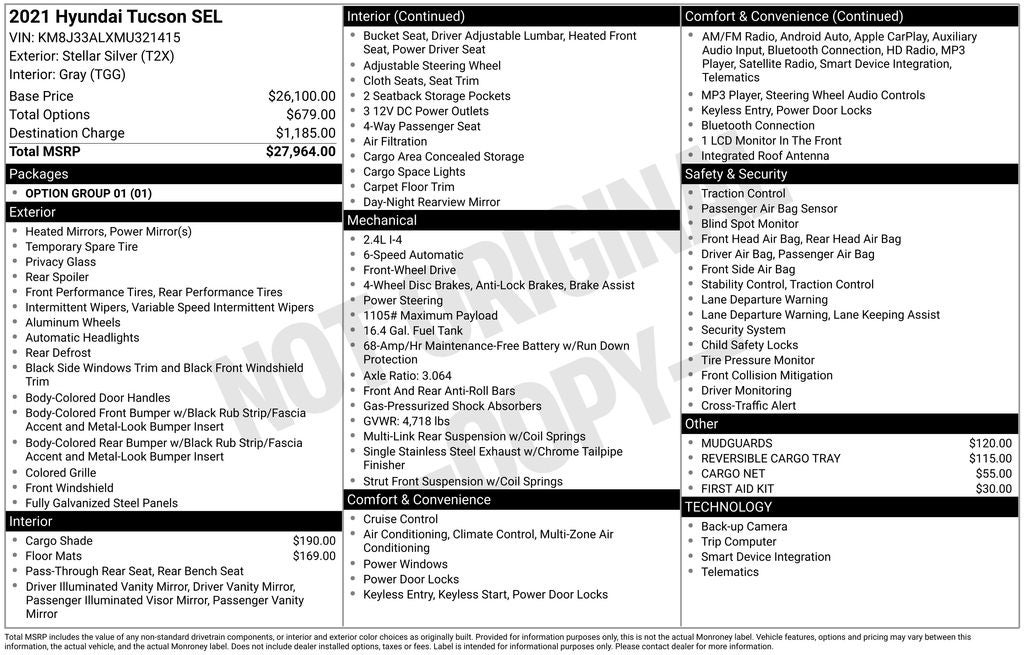 2021 Hyundai TUCSON SEL