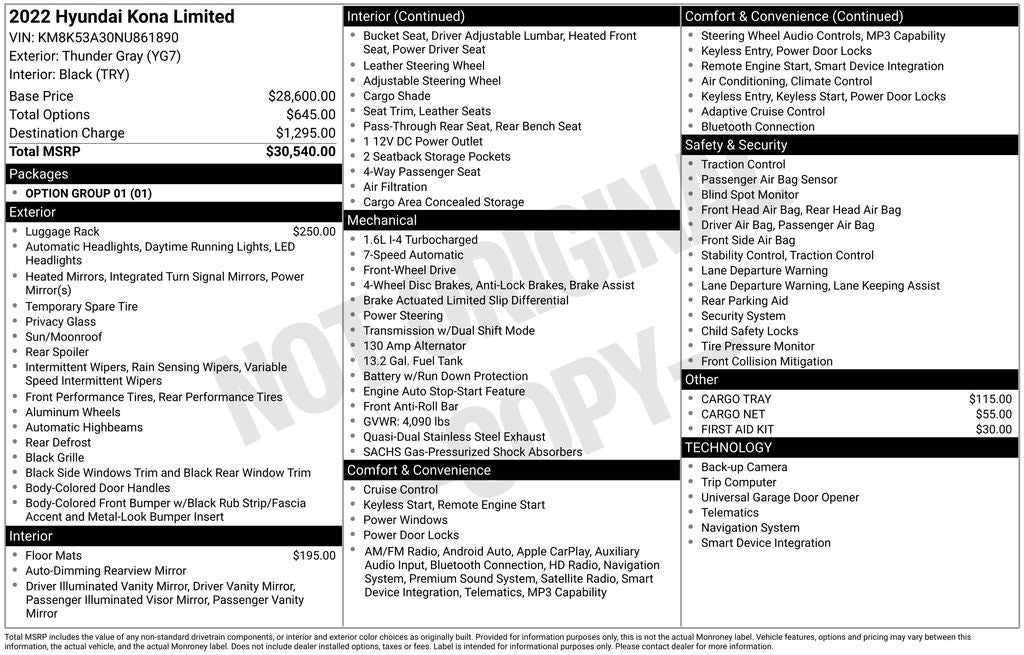 2022 Hyundai KONA Limited