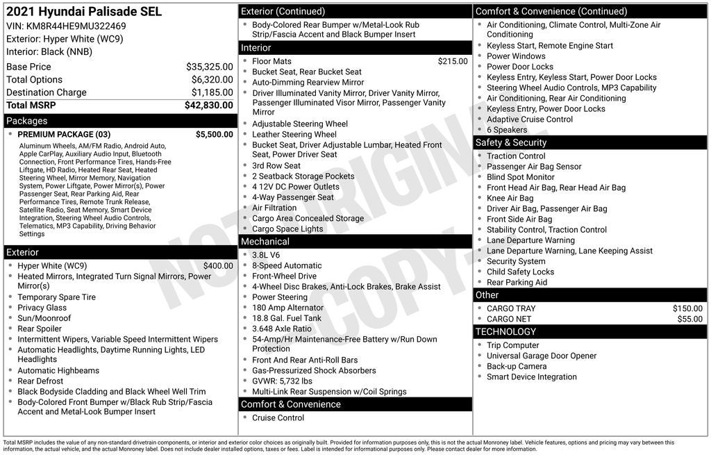 2021 Hyundai PALISADE SEL