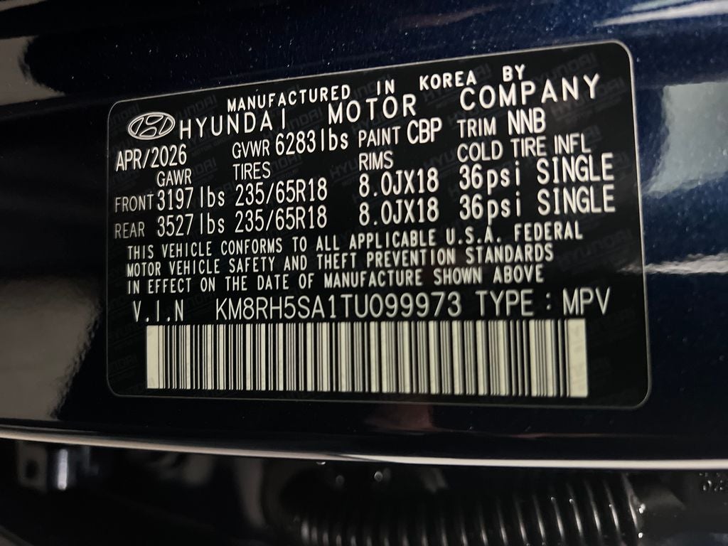 2026 Hyundai PALISADE HYBRID Blue SEL Premium 7 Passenger