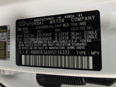 2027 Hyundai PALISADE HYBRID SEL Premium 7 Passenger