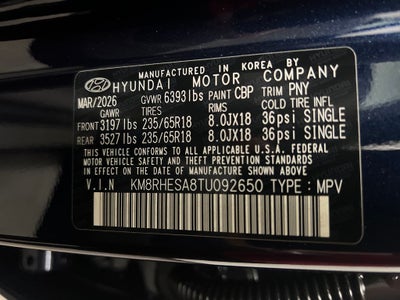 2026 Hyundai PALISADE HYBRID SEL Premium 8 Passenger