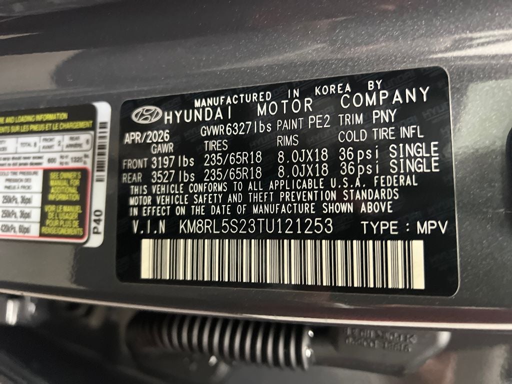 2026 Hyundai PALISADE SEL 8 Passenger
