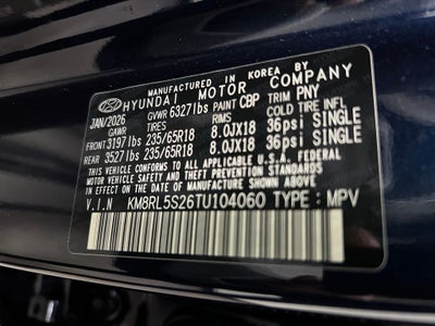 2026 Hyundai PALISADE SEL 8 Passenger