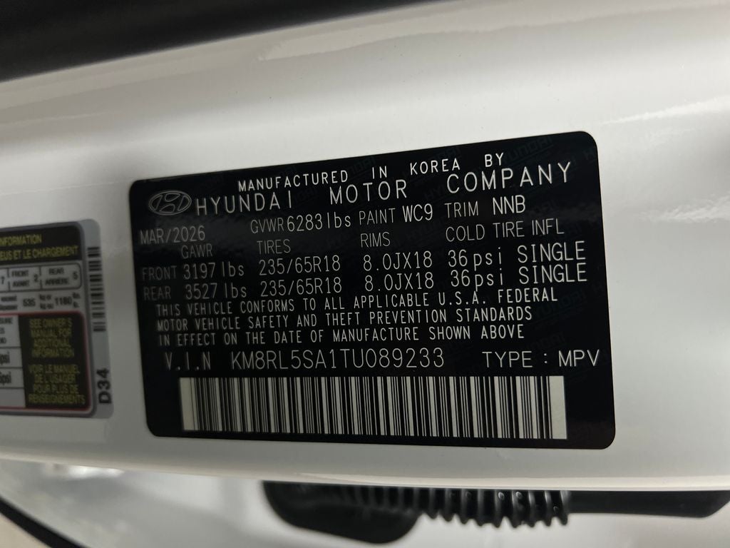 2026 Hyundai PALISADE HYBRID Blue SEL 7 Passenger