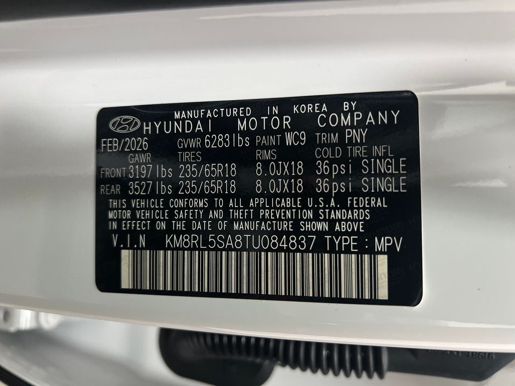 2026 Hyundai PALISADE HYBRID Blue SEL 8 Passenger