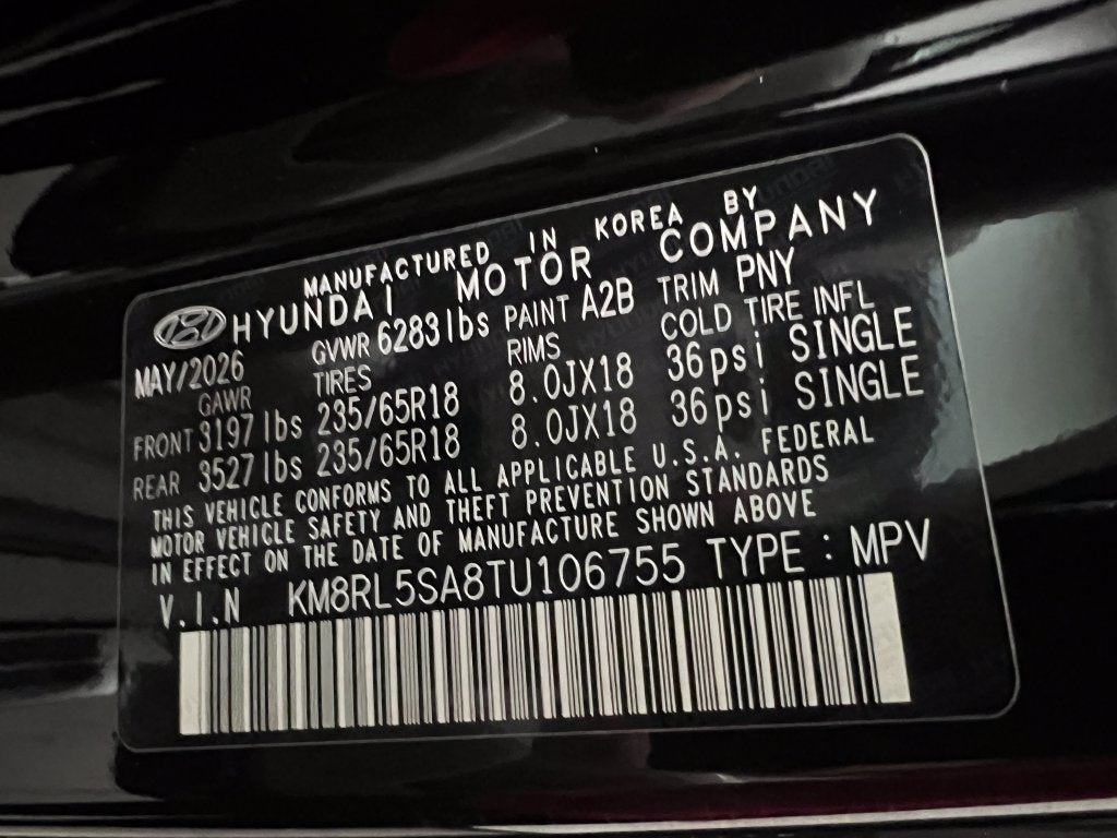 2026 Hyundai PALISADE HYBRID Blue SEL 8 Passenger