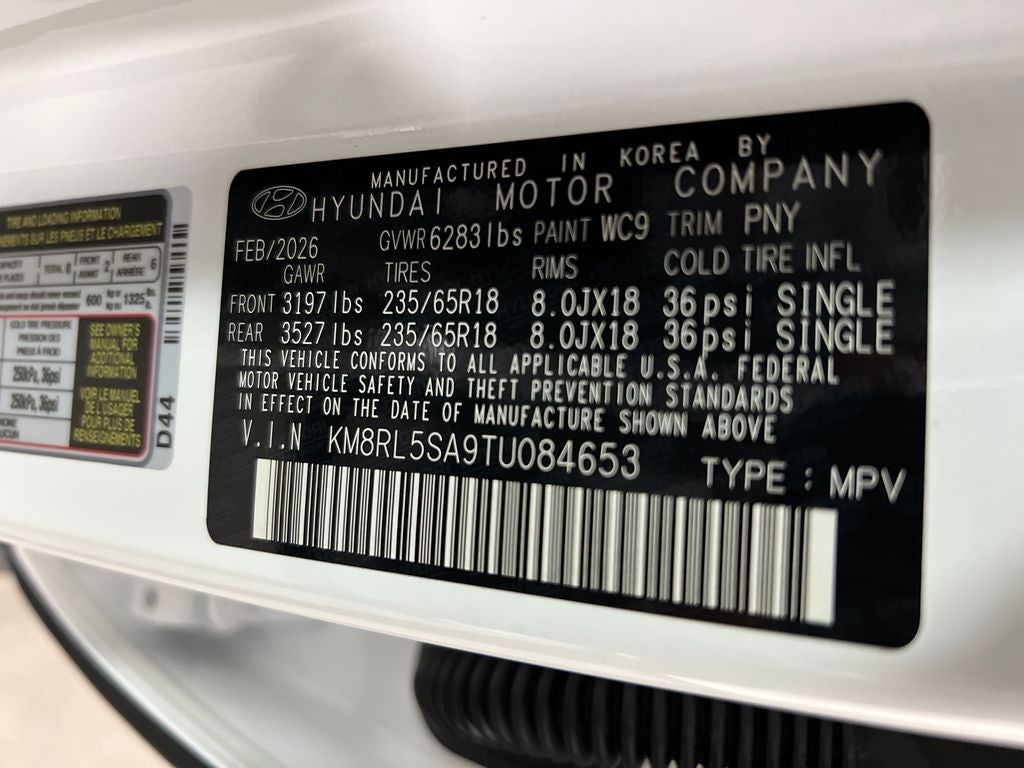 2026 Hyundai PALISADE HYBRID Blue SEL 8 Passenger