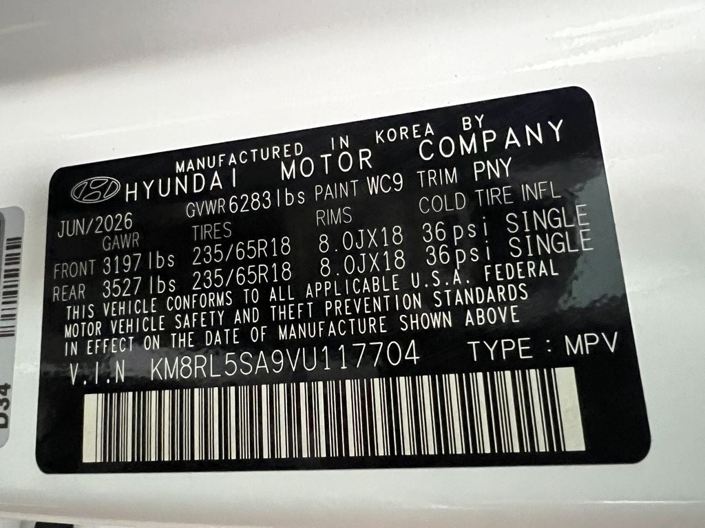 2027 Hyundai PALISADE HYBRID Blue SEL 7 Passenger