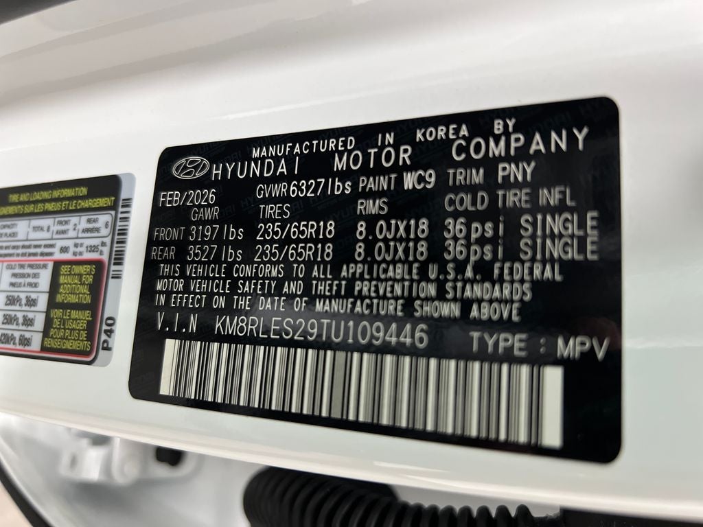 2026 Hyundai PALISADE SEL 8 Passenger