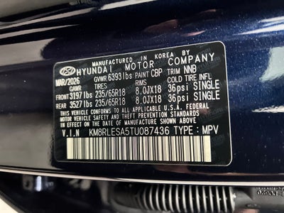 2026 Hyundai PALISADE HYBRID SEL 8 Passenger