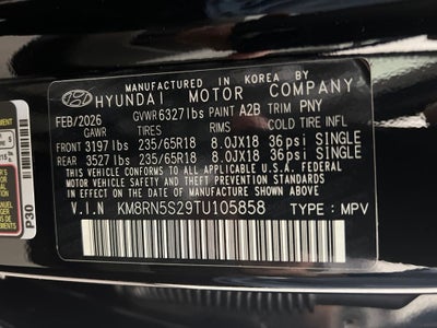 2026 Hyundai PALISADE SEL Premium 7 Passenger