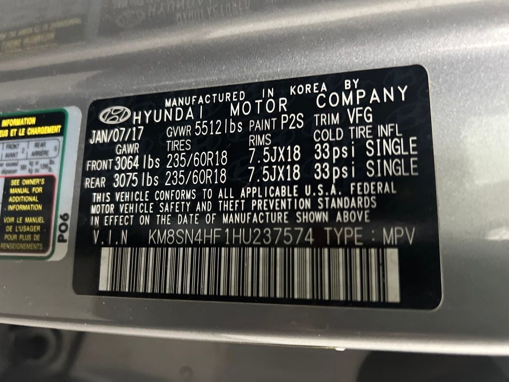 2017 Hyundai SANTA FE SE