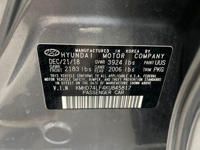 2019 Hyundai ELANTRA SE