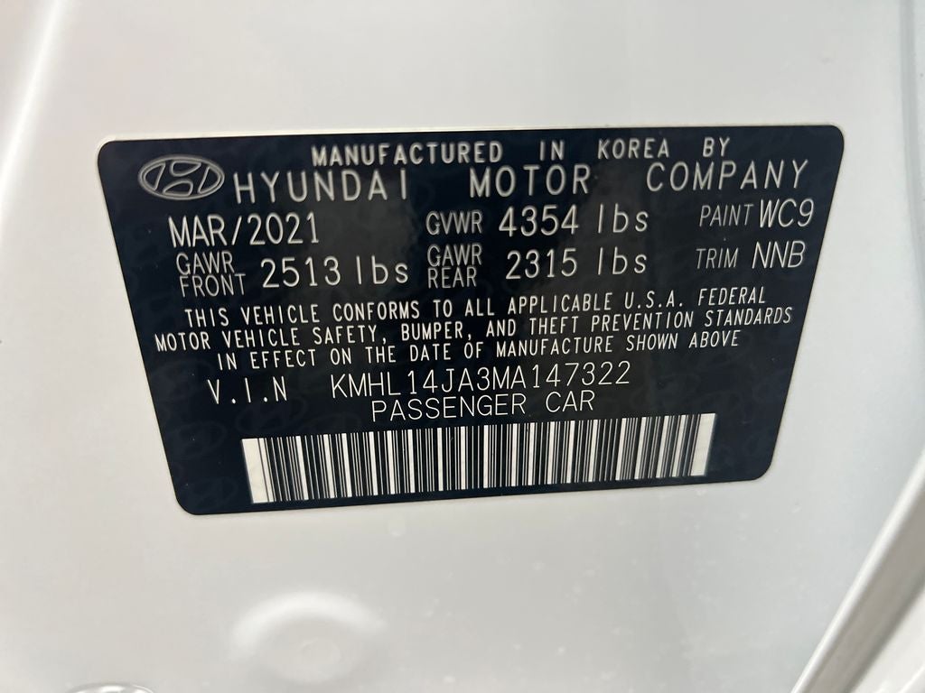 2021 Hyundai SONATA SEL