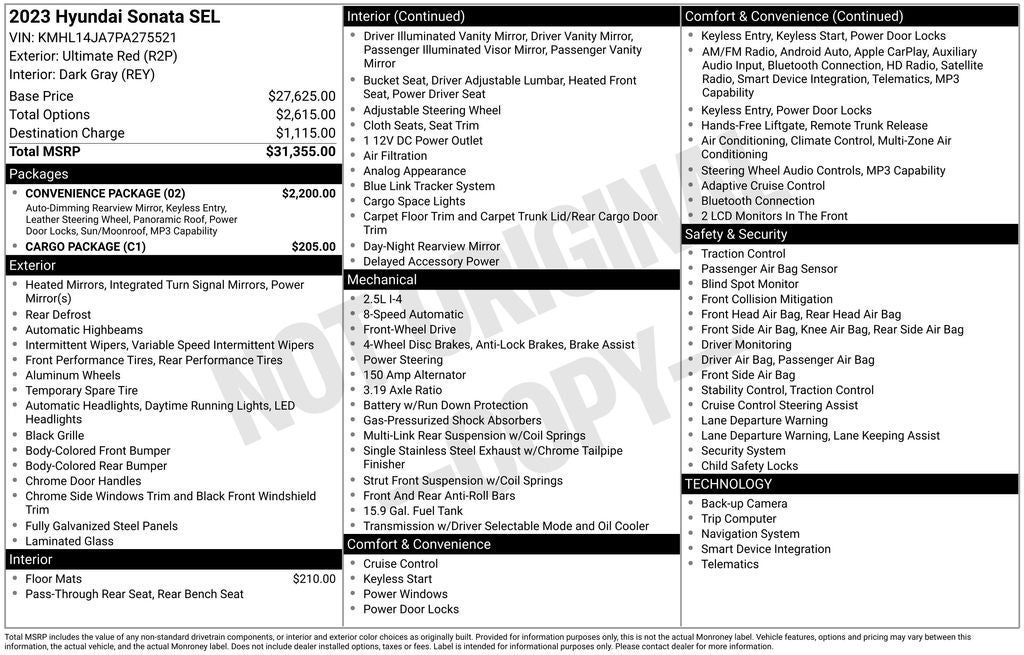2023 Hyundai SONATA SEL